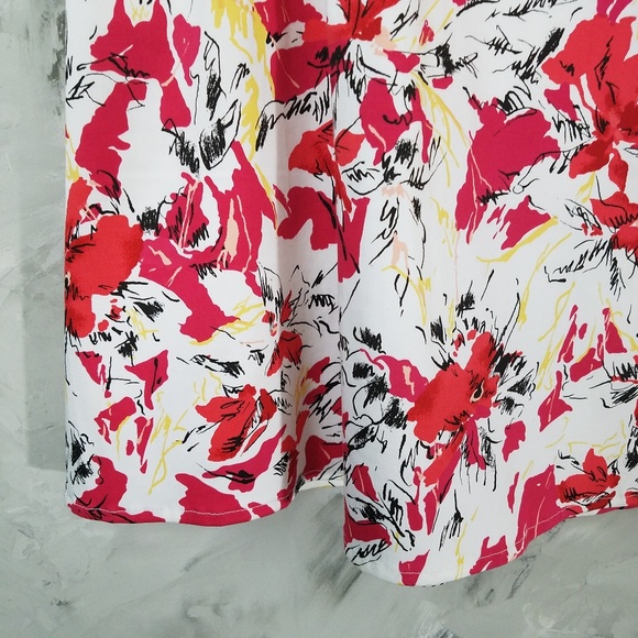 VINTAGE BLUE 90's Red Raspberry & White Full Skirt - Picture 3 of 6